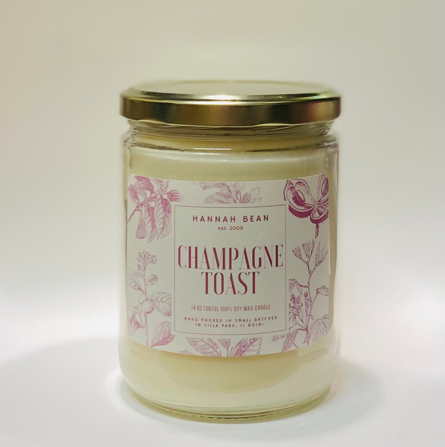 Champagne Toast 14 oz 100% Soy Wax Candle