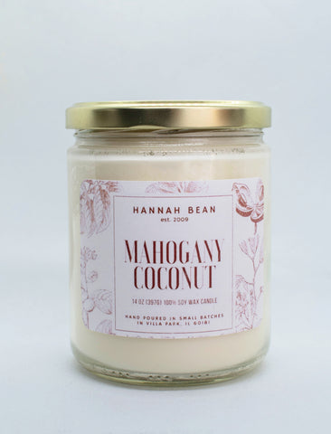 Mahogany Coconut Soy Candle - Hannah Bean