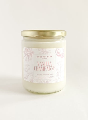 Vanilla Champagne 14 oz 100% Soy Wax Candle
